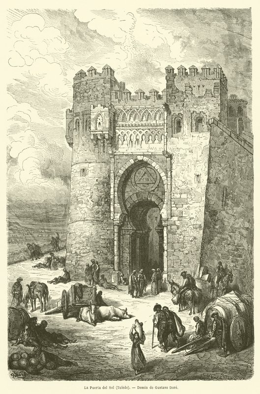 A Puerta del Sol, Tolede de Gustave after Dore