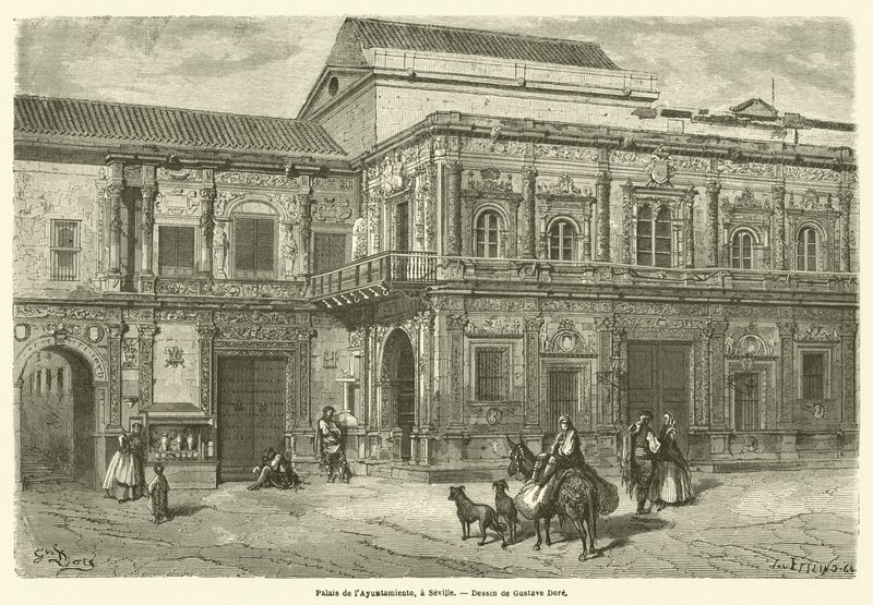 Palácio de Ayuntamiento, Sevilha de Gustave after Dore