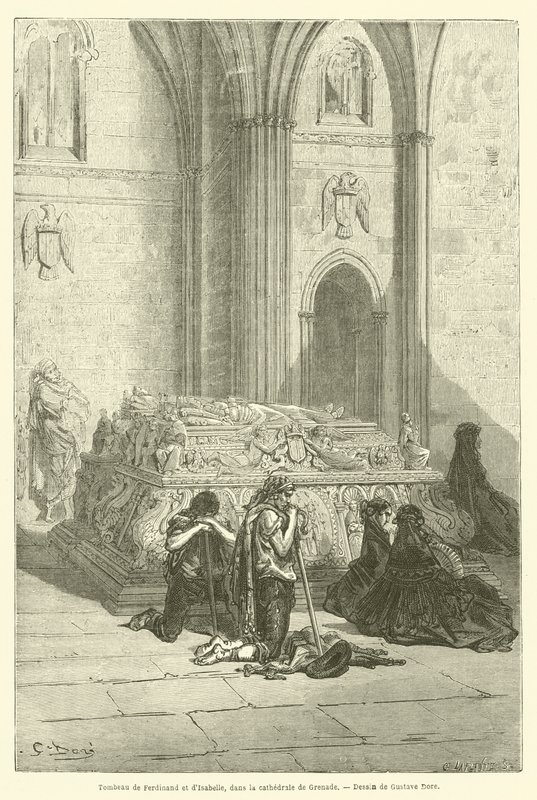 Túmulo de Fernando e Isabel, na Catedral de Granada de Gustave after Dore