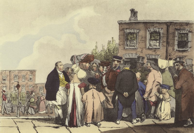 Pessoas de Londres de after Henri Bonaventure Monnier