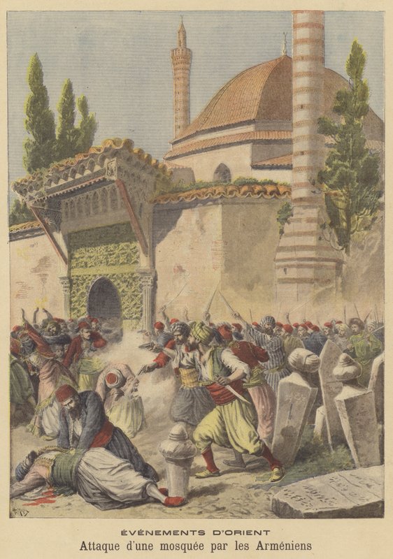Armênios atacando uma mesquita de after Henri Meyer