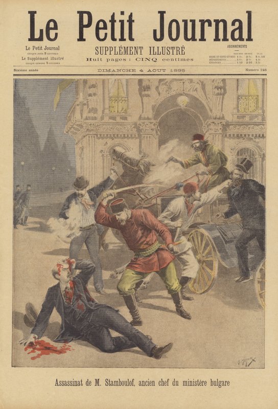 Assassinato de Stefan Stambolov, ex-primeiro ministro da Bulgária de after Henri Meyer