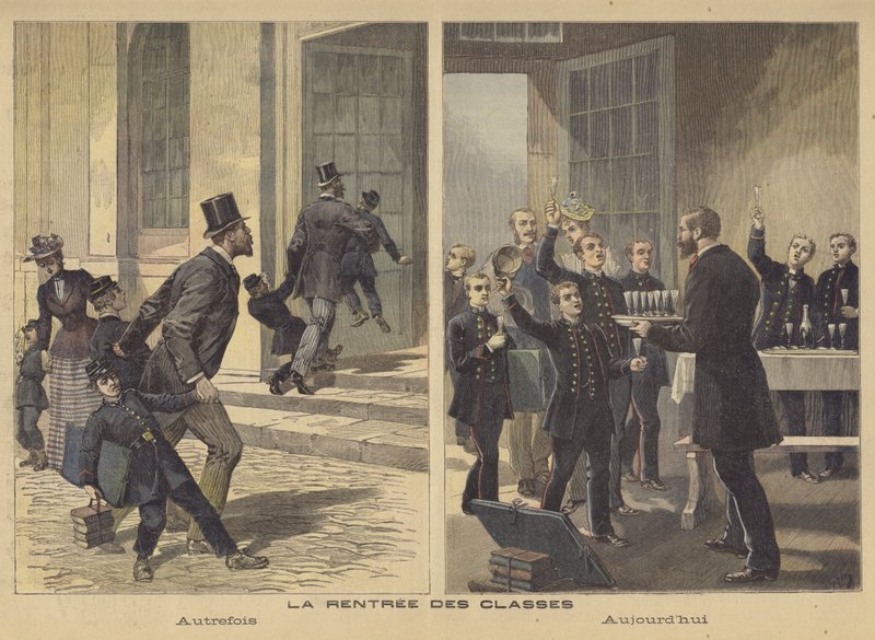 De volta à escola - então e agora de after Henri Meyer