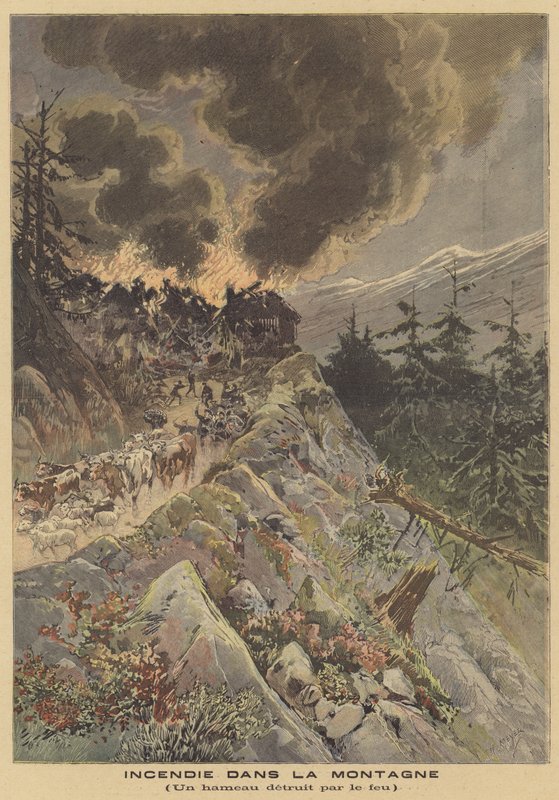 Fogo nas montanhas de after Henri Meyer