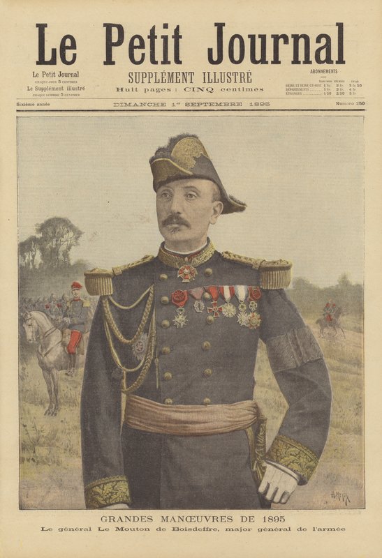 Grandes manobras do exército francês de 1895. General O Carneiro de Boisdeffre de after Henri Meyer