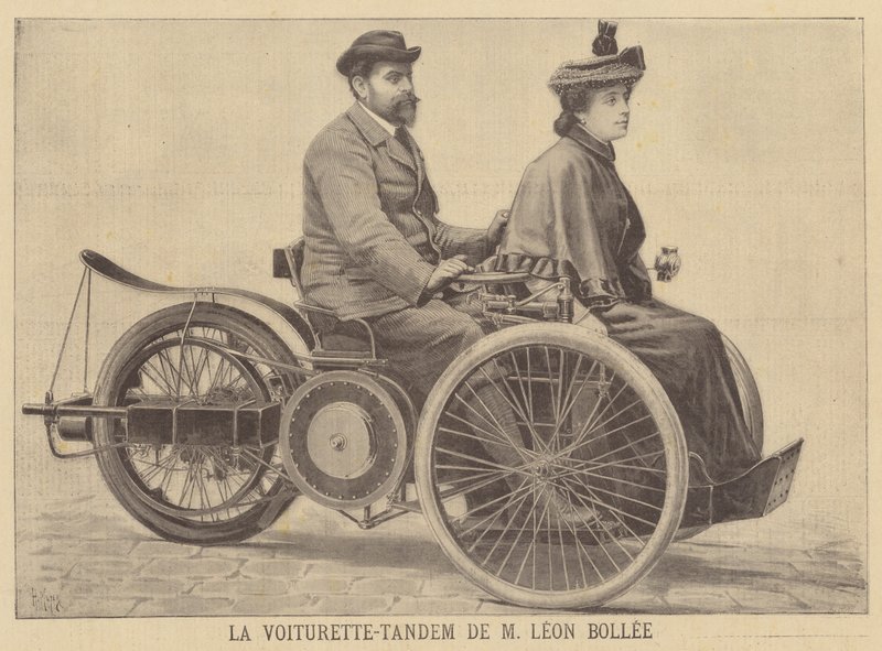 Carrinho de tandem de Leon Bollee de after Henri Meyer