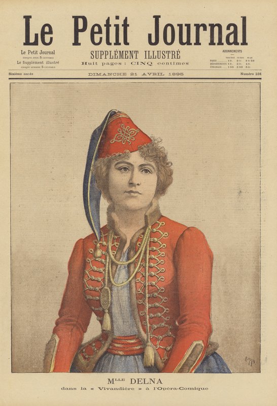 Marie Delna em Vivandiere na Ópera-Comique de after Henri Meyer