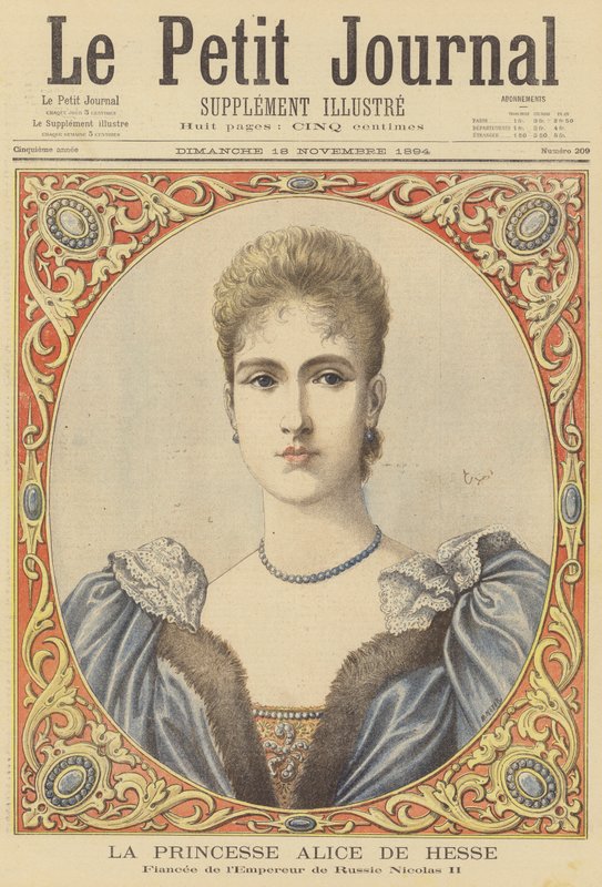 Princesa Alix de Hesse, noiva do czar Nicolau II da Rússia de after Henri Meyer