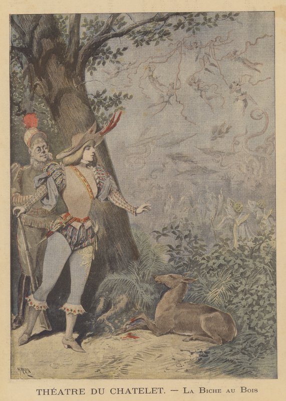Produção de La Biche au Bois no Teatro Chatelet de after Henri Meyer