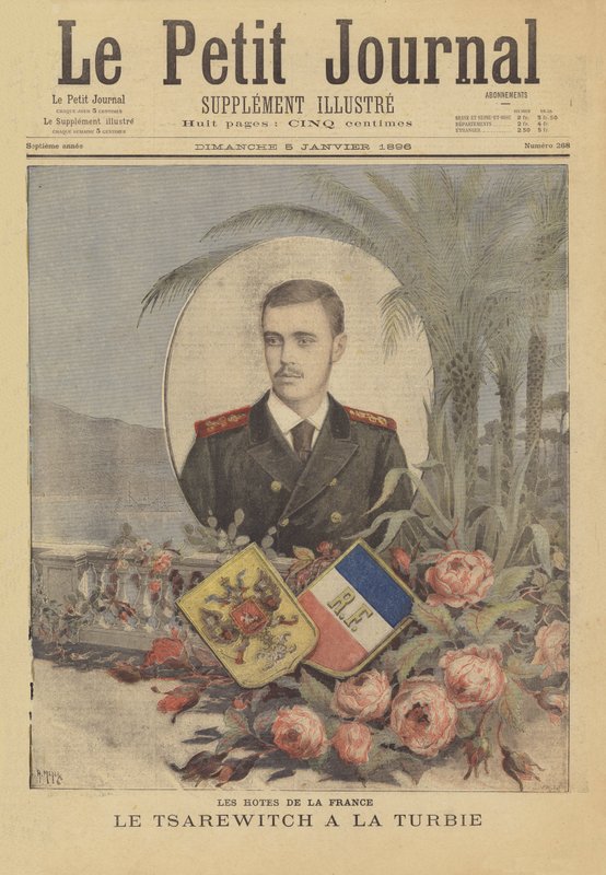 Visitantes reais para a França: O tsarevich russo em La Turbie de after Henri Meyer