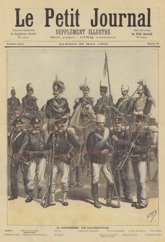 Soldados do exército italiano de after Henri Meyer