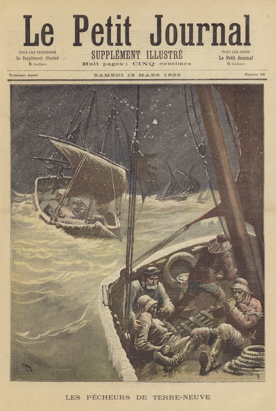 Os pescadores da terra nova de after Henri Meyer