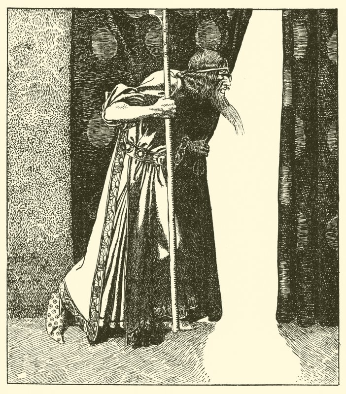 O rei Marcos cuida do mal de after Howard Pyle