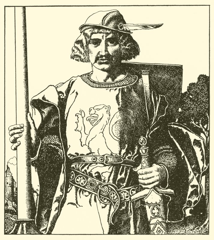 Sir Lionel da Grã-Bretanha de after Howard Pyle