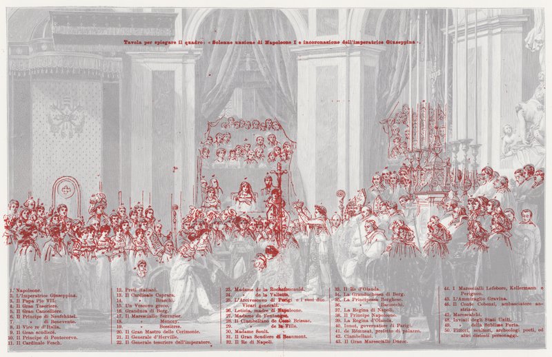 A coroação de Napoleão como imperador da França em Notre Dame de Paris, 1804 de after Jacques Louis David