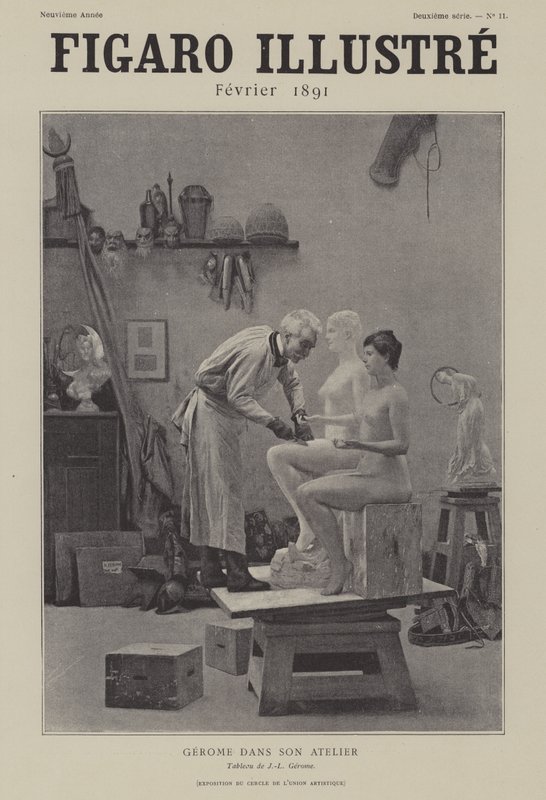 Gerome em sua oficina de after Jean Leon Gerome