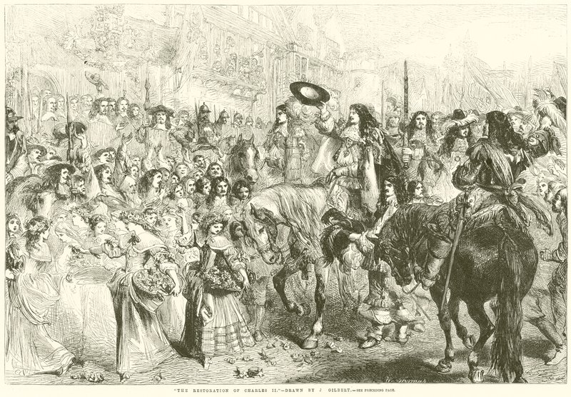 A restauração de Charles II de after John Gilbert