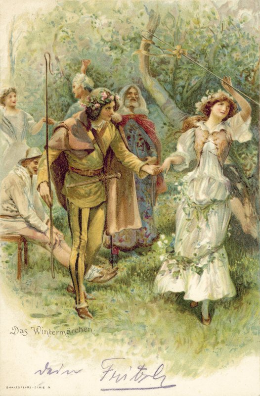 Ilustração para um conto de inverno de after John Henry Frederick Bacon