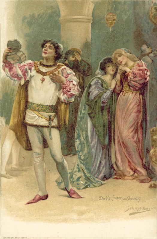 Ilustração para o comerciante de Veneza de after John Henry Frederick Bacon