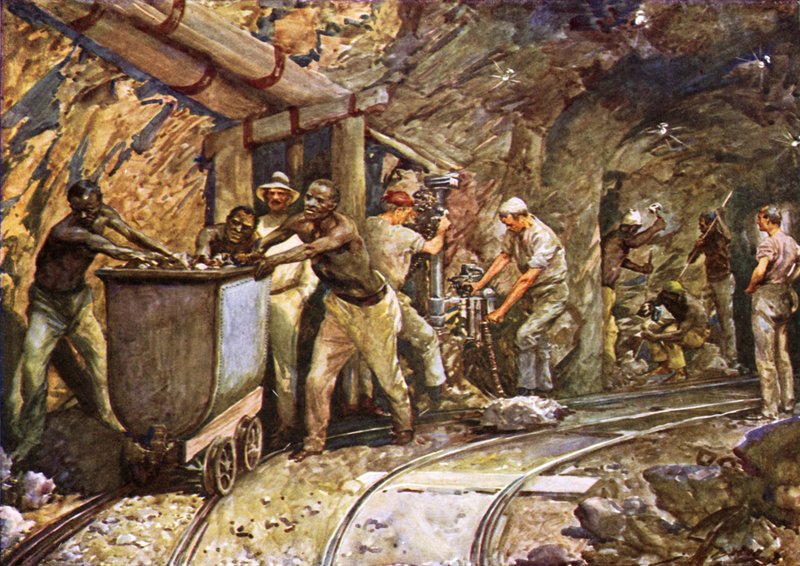 Em uma mina de diamantes de Kimberley de after John Henry Frederick Bacon