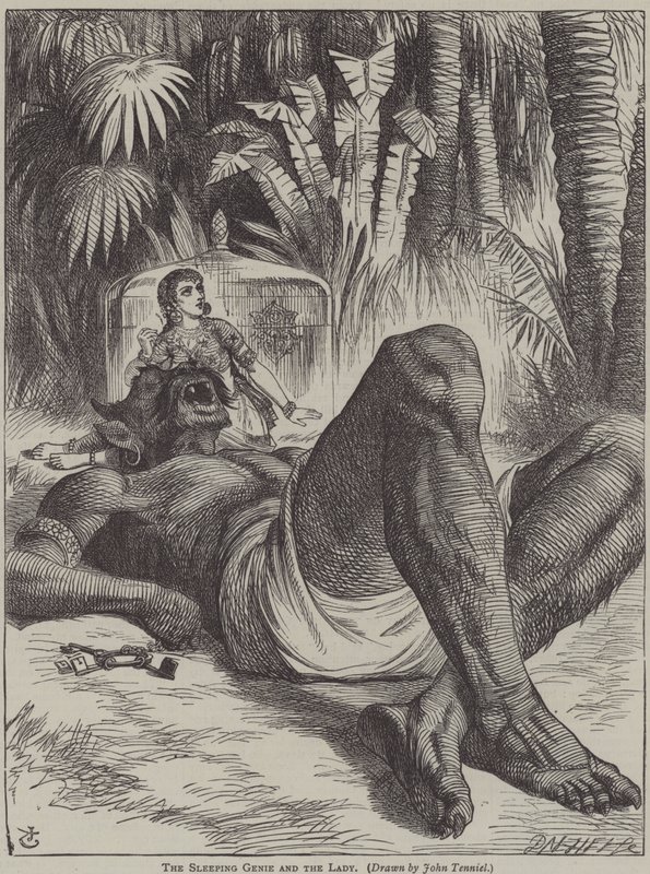 O Gênio Adormecido e a Dama de after John Tenniel
