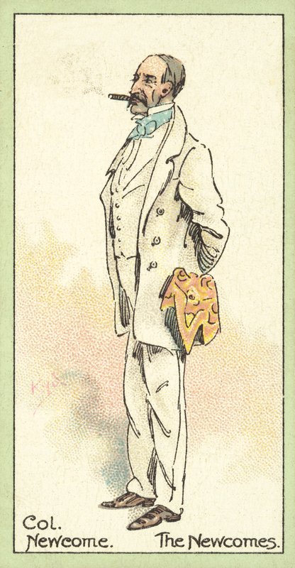 Coronel Newcome, The Newcomes (cromolitro) de after Joseph Clayton Clarke