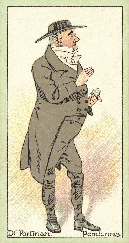 Dr Portman, Pendennis (cromolitho) de after Joseph Clayton Clarke