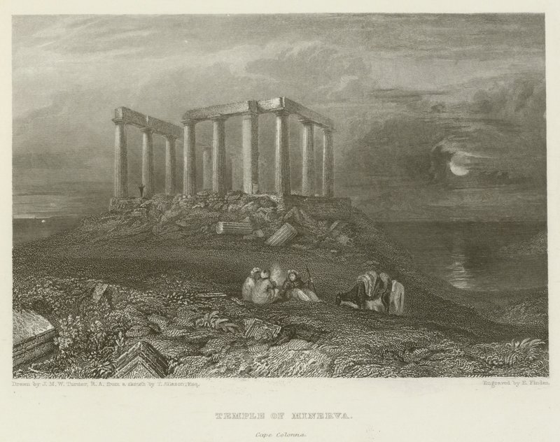 Templo de Minerva, Cape Colonna de after Joseph Mallord William Turner