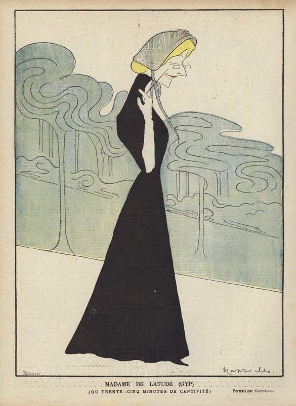 Madame De Latude (GYP), ilustração para o riso de after Leonetto Cappiello