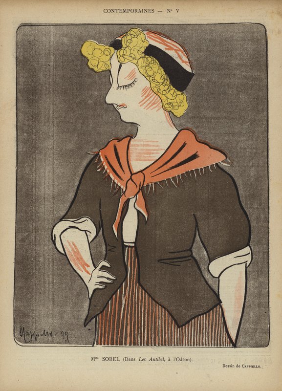 Miss Sorel, ilustração para o riso de after Leonetto Cappiello