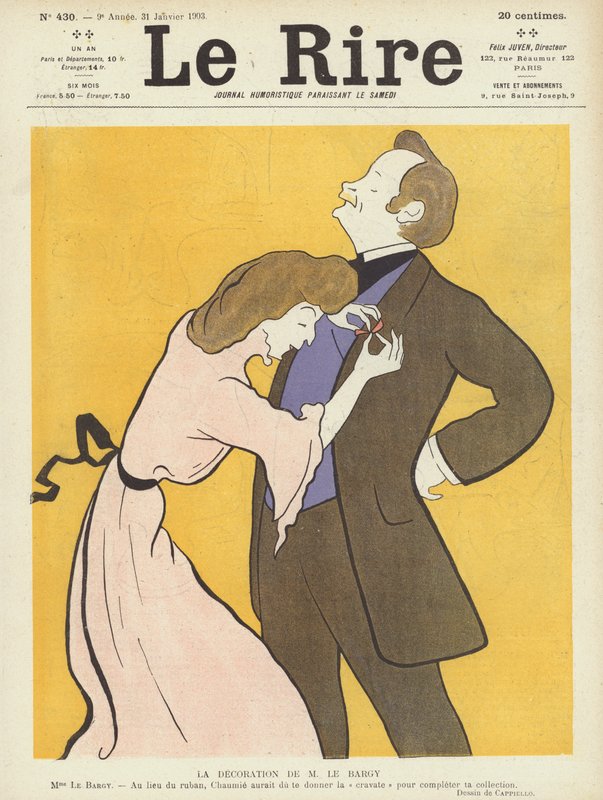 A decoração do Sr. le Bargy. Ilustração para Le Rire de after Leonetto Cappiello