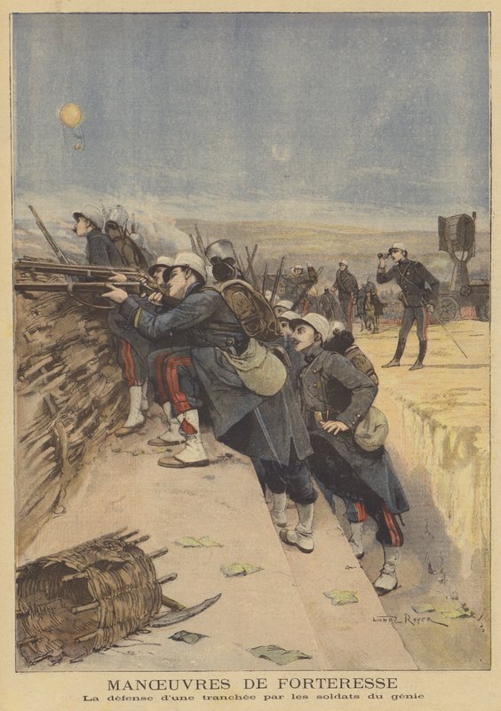 Manobras do exército francês de after Lionel Royer