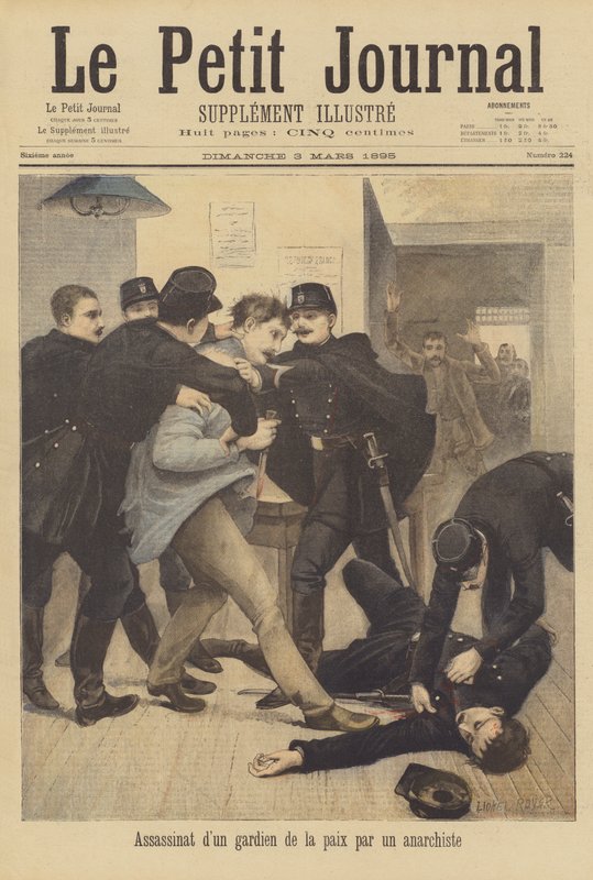 Assassinato de um policial por um anarquista de after Lionel Royer