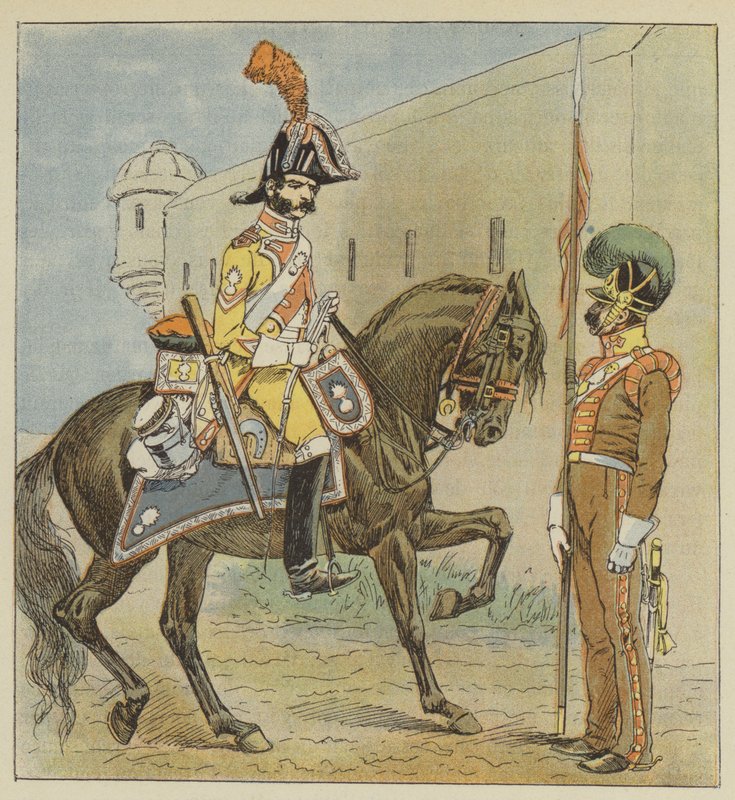 Exército espanhol, Dragão, 1º Regimento, Lancer, 1º Regimento, Manche de after Louis Charles Bombled