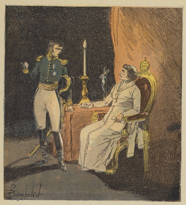 Detenção do Papa pelo general Radet de after Louis Charles Bombled