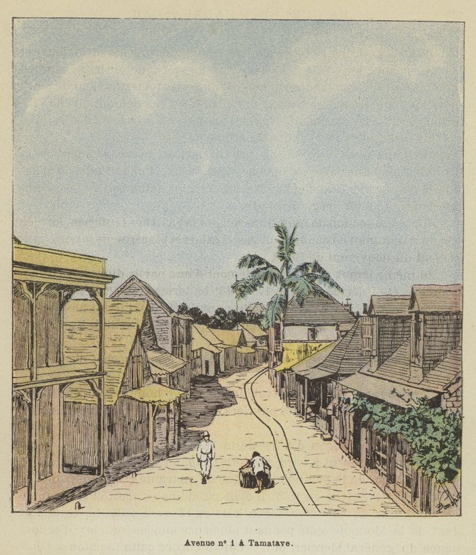 Avenue no 1 a Tamatave de after Louis Charles Bombled