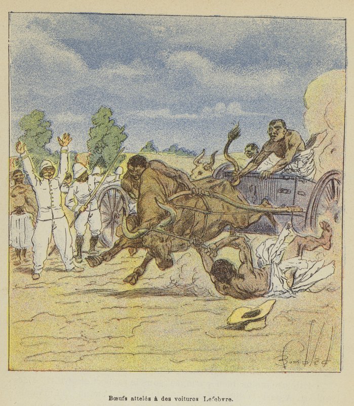 Bois amarrados a carros Lefebvre de after Louis Charles Bombled