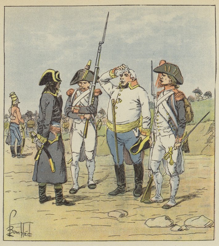 Bonaparte interroga um grande prisioneiro austríaco de after Louis Charles Bombled