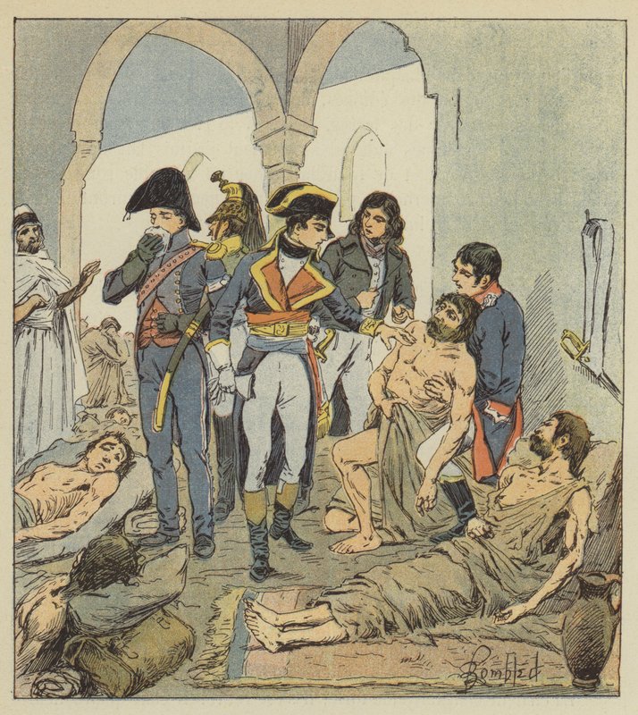 Bonaparte visita a pestilência de Jaffa de after Louis Charles Bombled