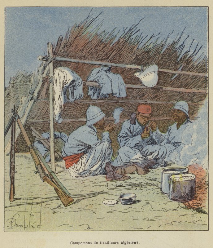 Campo de tirailleurs argelinos de after Louis Charles Bombled