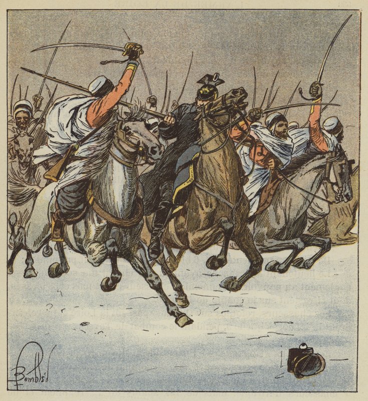 Carga de Villeneuve-dIngre de after Louis Charles Bombled