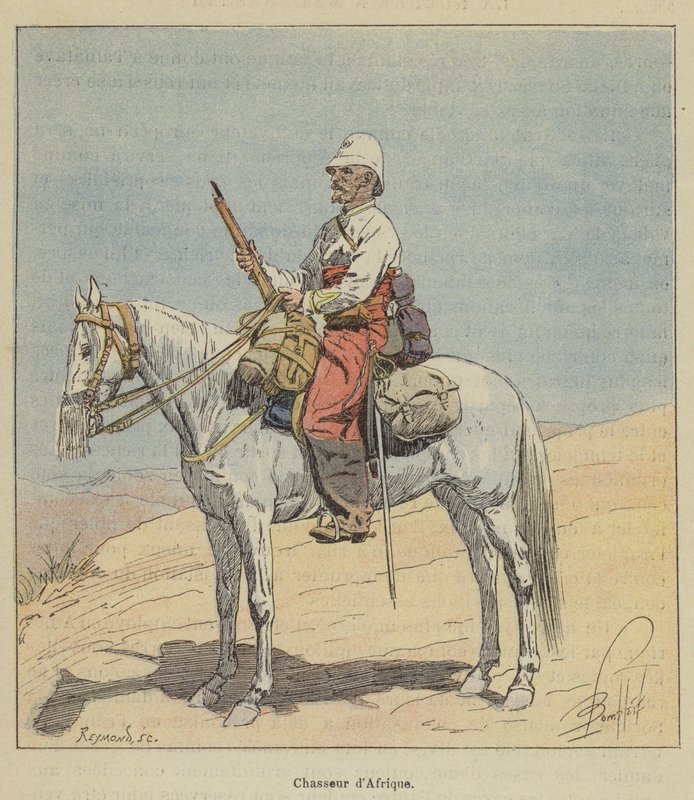 Caçador da África de after Louis Charles Bombled