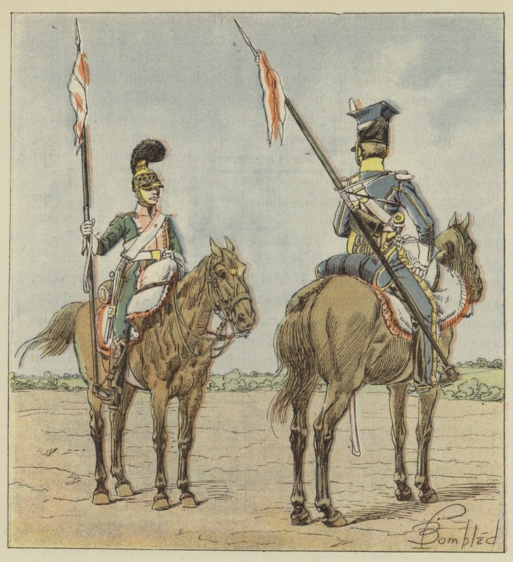 Cavalos Leves, Lanceiros Franceses, Polonês de after Louis Charles Bombled