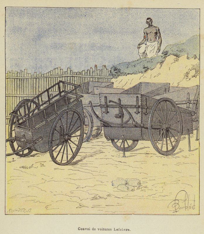Comboio de carros Lefebvre de after Louis Charles Bombled