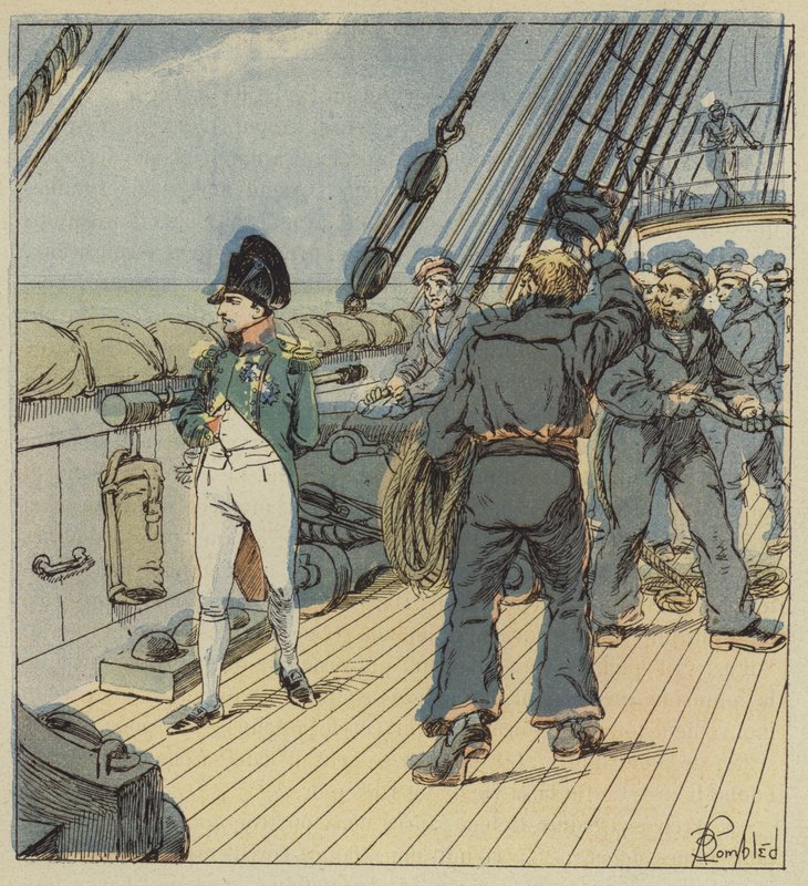 Nos primeiros dias, a tripulação mostrou uma grande curiosidade de after Louis Charles Bombled