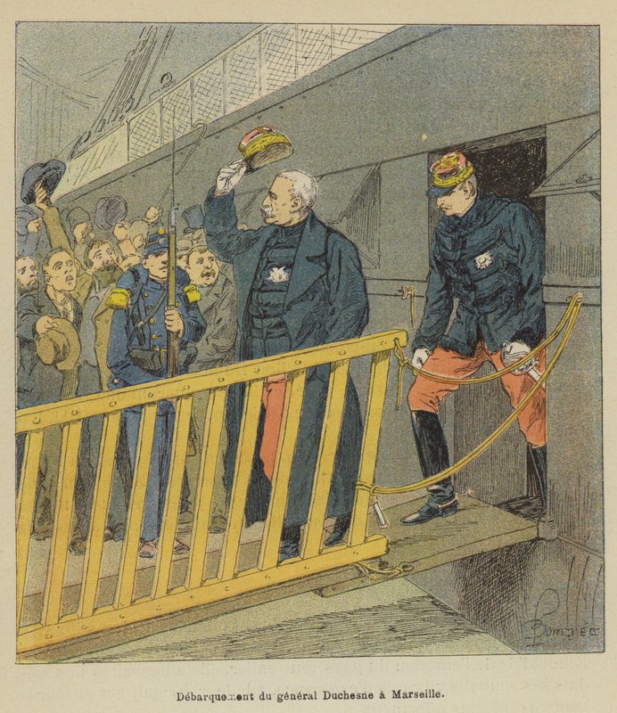 Desembarque do general Duchesne em Marselha de after Louis Charles Bombled