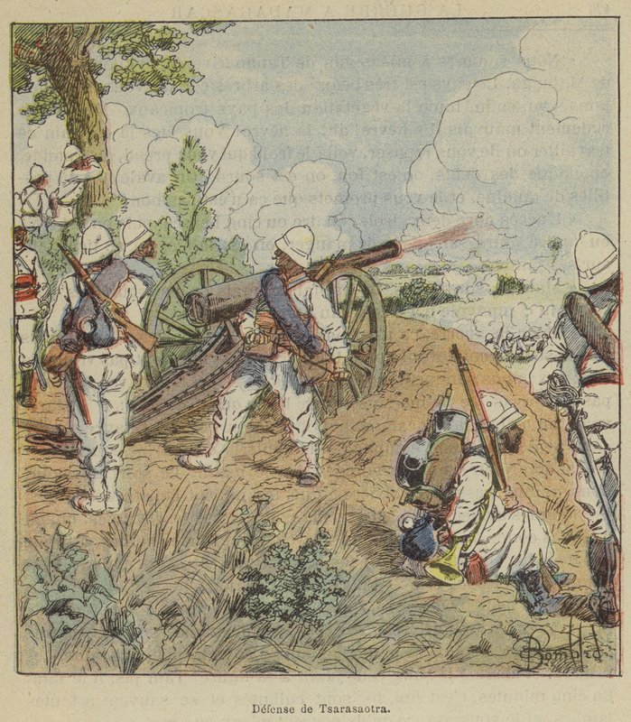 Defesa de Tsarasaotra de after Louis Charles Bombled