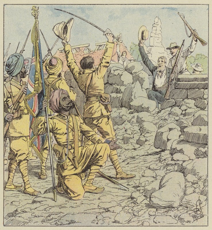 Entrega de legações, entrada de sikhs de after Louis Charles Bombled