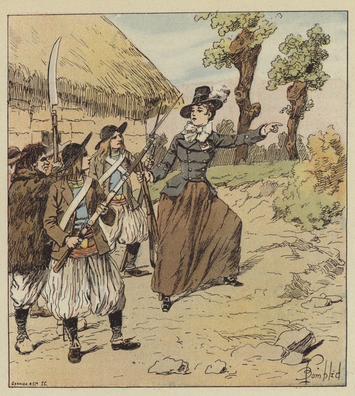 Ela tinha tomado um papel muito ativo nas guerras do Vendee de after Louis Charles Bombled