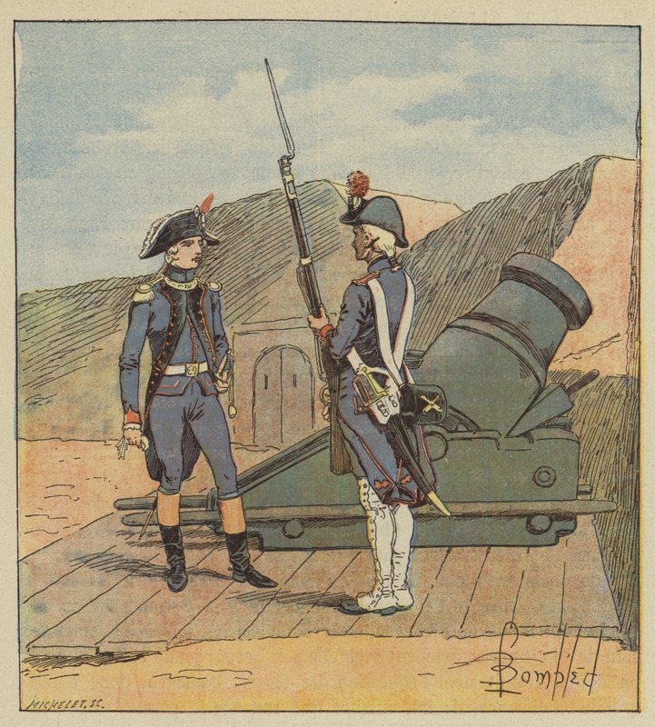 Em 1787, Napoleão entra no regimento de La Fere de after Louis Charles Bombled